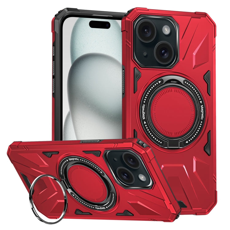 MagSafe Magnetic Shockproof Phone Case with Ring Holder, For iPhone 15 Pro, For iPhone 15 Plus, For iPhone 15