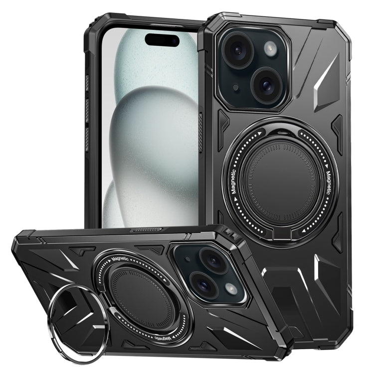 MagSafe Magnetic Shockproof Phone Case with Ring Holder, For iPhone 15 Pro, For iPhone 15 Plus, For iPhone 15
