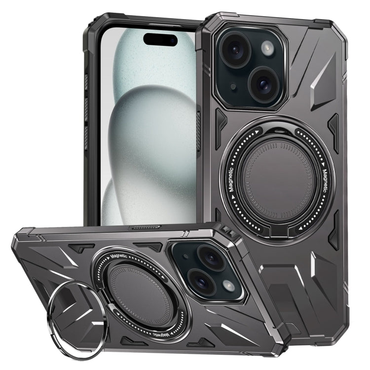 MagSafe Magnetic Shockproof Phone Case with Ring Holder, For iPhone 15 Pro, For iPhone 15 Plus, For iPhone 15