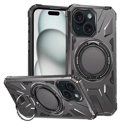 MagSafe Magnetic Shockproof Phone Case with Ring Holder, For iPhone 15 Pro, For iPhone 15 Plus, For iPhone 15