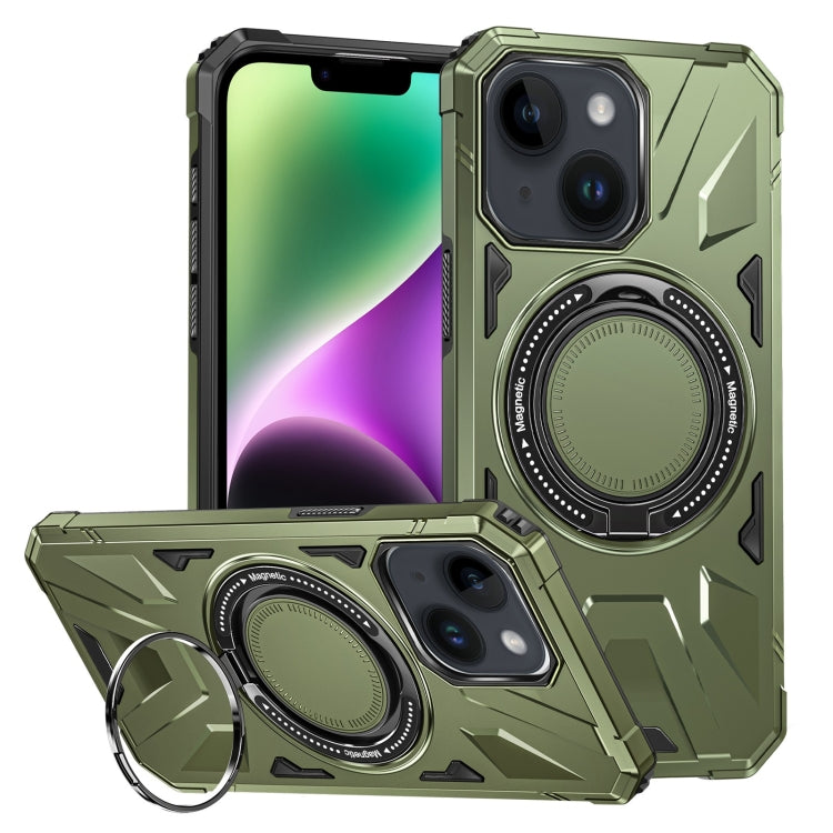 MagSafe Magnetic Shockproof Phone Case with Ring Holder, For iPhone 14 Plus, For iPhone 14/13, For iPhone 14 Pro