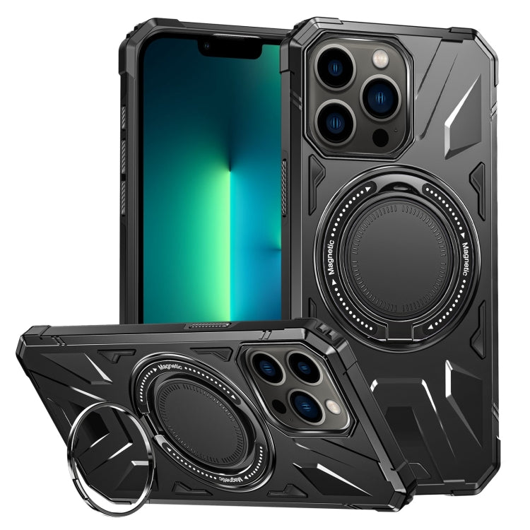 MagSafe Magnetic Shockproof Phone Case with Ring Holder, For iPhone 14 Pro Max, For iPhone 13 Pro Max, For iPhone 13 Pro