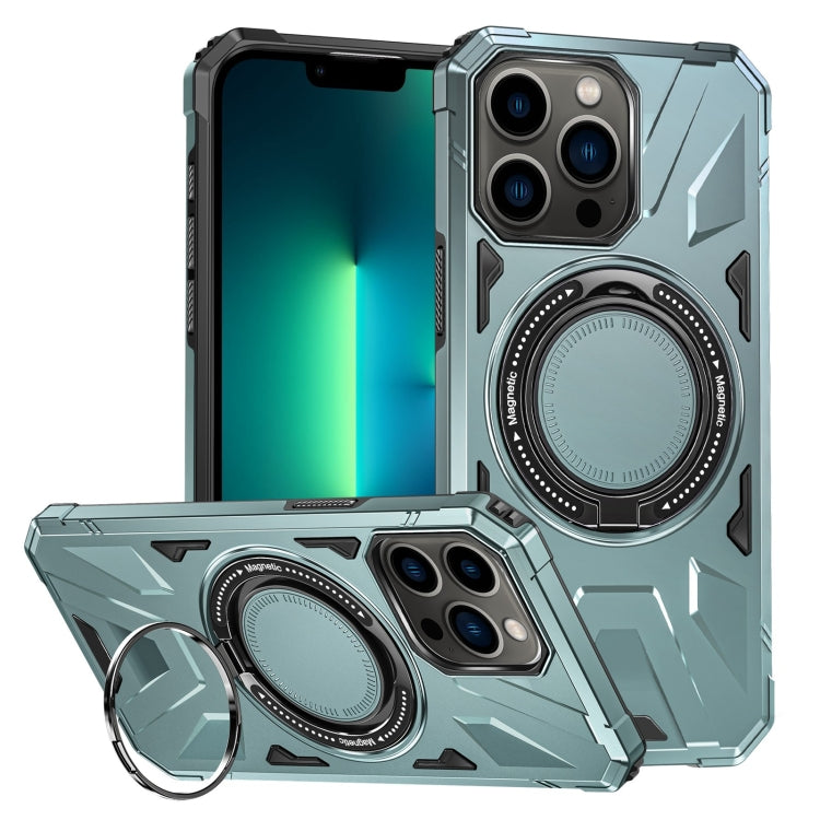MagSafe Magnetic Shockproof Phone Case with Ring Holder, For iPhone 14 Pro Max, For iPhone 13 Pro Max, For iPhone 13 Pro