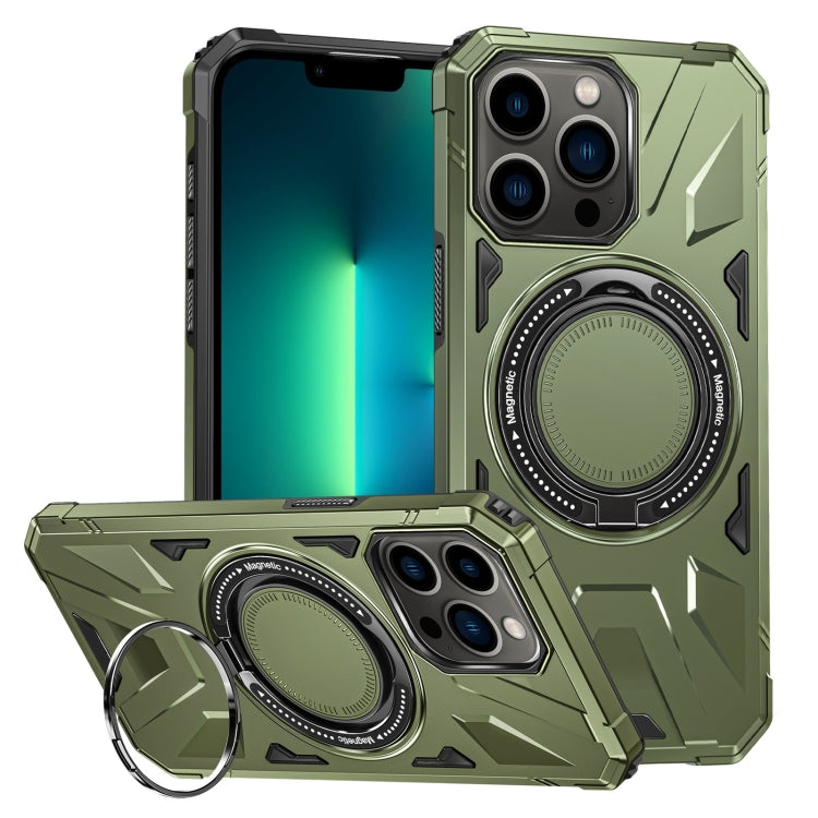 MagSafe Magnetic Shockproof Phone Case with Ring Holder, For iPhone 14 Pro Max, For iPhone 13 Pro Max, For iPhone 13 Pro