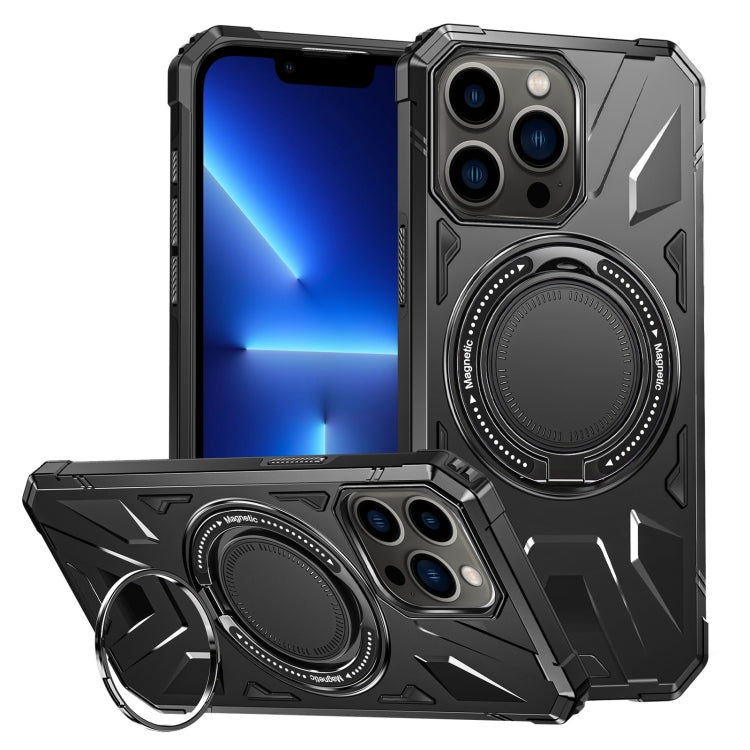 MagSafe Magnetic Shockproof Phone Case with Ring Holder, For iPhone 14 Pro Max, For iPhone 13 Pro Max, For iPhone 13 Pro