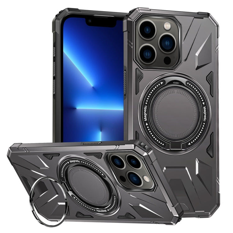 MagSafe Magnetic Shockproof Phone Case with Ring Holder, For iPhone 14 Pro Max, For iPhone 13 Pro Max, For iPhone 13 Pro