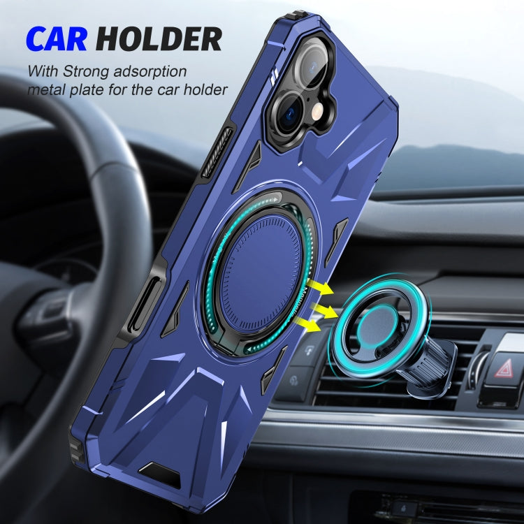 MagSafe Magnetic Shockproof Phone Case with Ring Holder, For iPhone 16 Plus, For iPhone 16, For iPhone 15 Pro Max