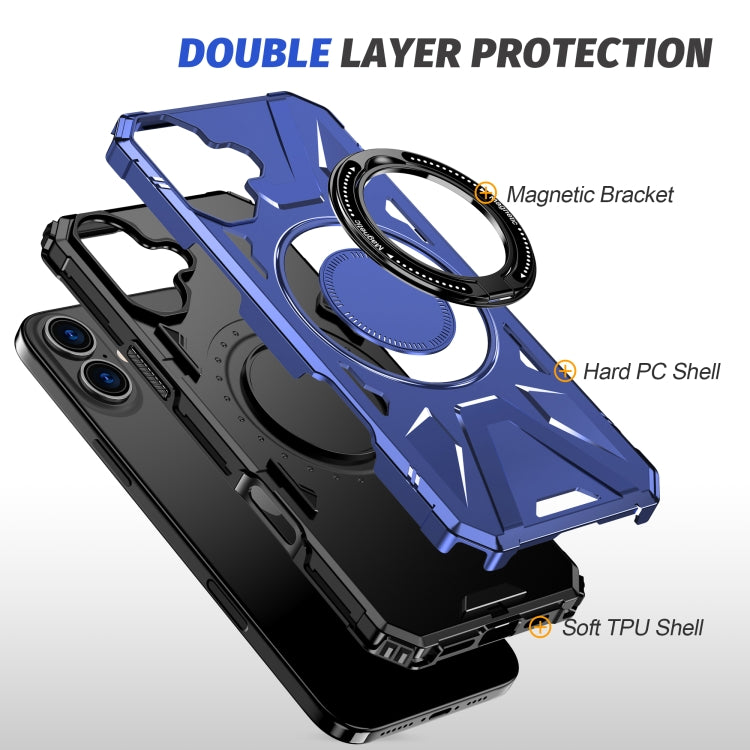 MagSafe Magnetic Shockproof Phone Case with Ring Holder, For iPhone 16 Plus, For iPhone 16, For iPhone 15 Pro Max