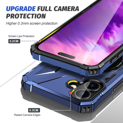 MagSafe Magnetic Shockproof Phone Case with Ring Holder, For iPhone 16 Plus, For iPhone 16, For iPhone 15 Pro Max