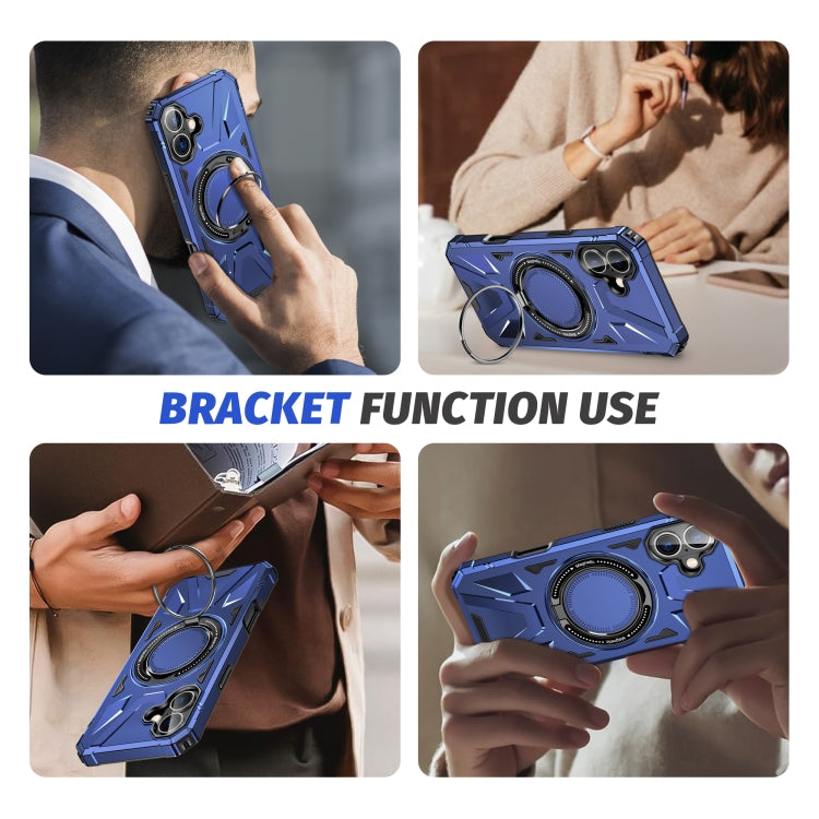 MagSafe Magnetic Shockproof Phone Case with Ring Holder, For iPhone 16 Plus, For iPhone 16, For iPhone 15 Pro Max