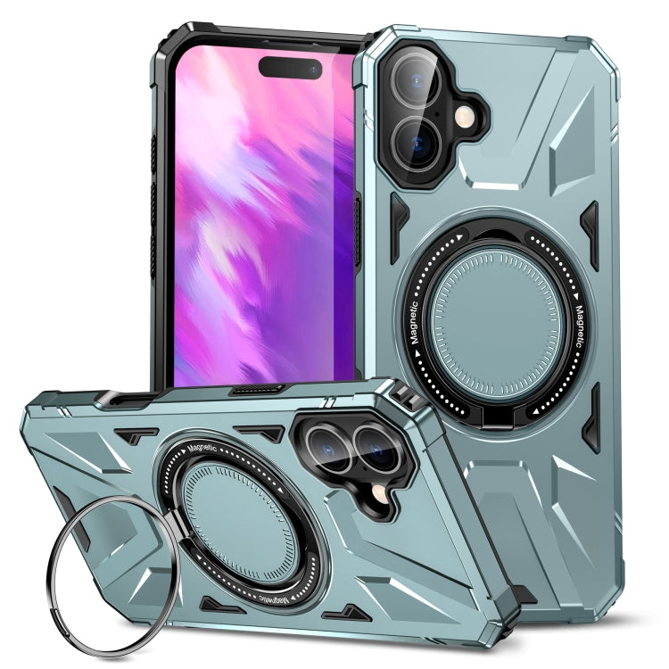 MagSafe Magnetic Shockproof Phone Case with Ring Holder, For iPhone 16 Plus, For iPhone 16, For iPhone 15 Pro Max