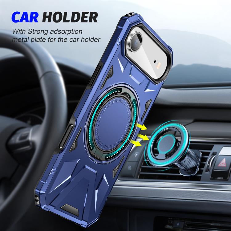 MagSafe Magnetic Shockproof Phone Case with Ring Holder, For iPhone Air, For iPhone 16 Pro Max, For iPhone 16 Pro