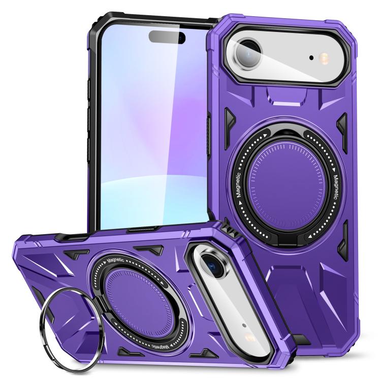 MagSafe Magnetic Shockproof Phone Case with Ring Holder, For iPhone Air, For iPhone 16 Pro Max, For iPhone 16 Pro