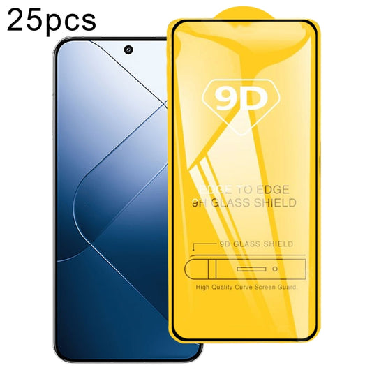 25pcs 9D Full Glue Screen Tempered Glass Film