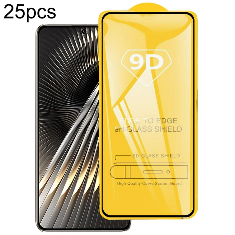 25pcs 9D Full Glue Screen Tempered Glass Film