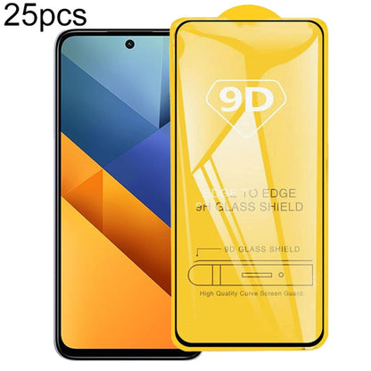 25pcs 9D Full Glue Screen Tempered Glass Film