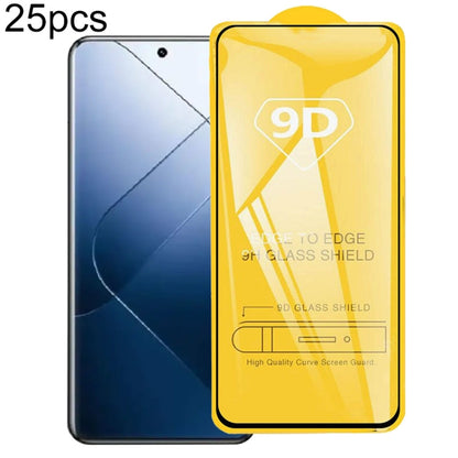 25pcs 9D Full Glue Screen Tempered Glass Film, For Xiaomi Redmi Note 14 4G, For Xiaomi Redmi A4 5G, For Xiaomi 15, For Xiaomi Redmi 14R / A3 Pro, For Xiaomi Redmi Note 14 5G, For Xiaomi Poco C65 / Poco C75, For Xiaomi 14T Pro, For Xiaomi 14T           ...