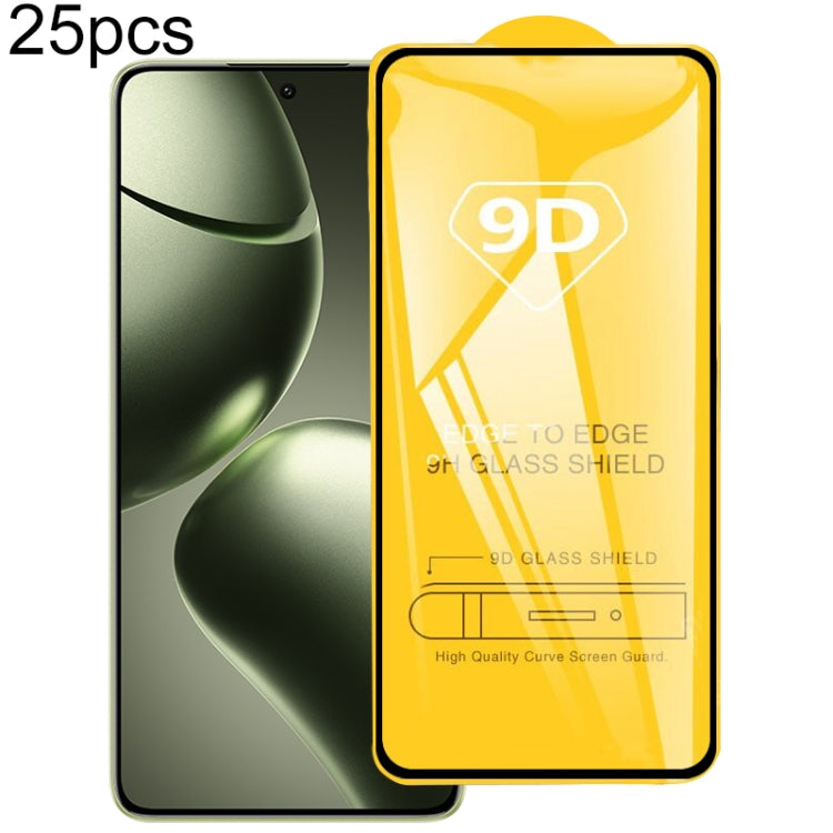 25pcs 9D Full Glue Screen Tempered Glass Film