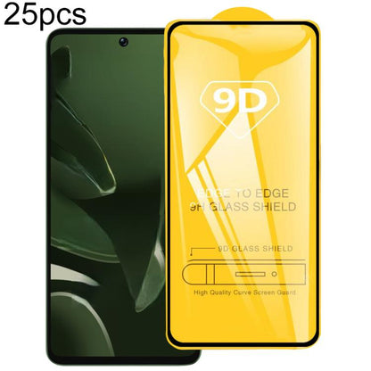 25pcs 9D Full Glue Screen Tempered Glass Film