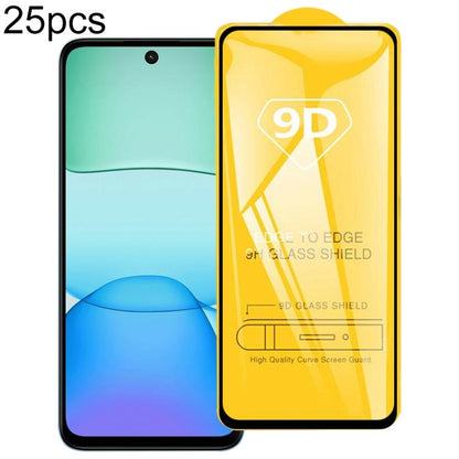 25pcs 9D Full Glue Screen Tempered Glass Film