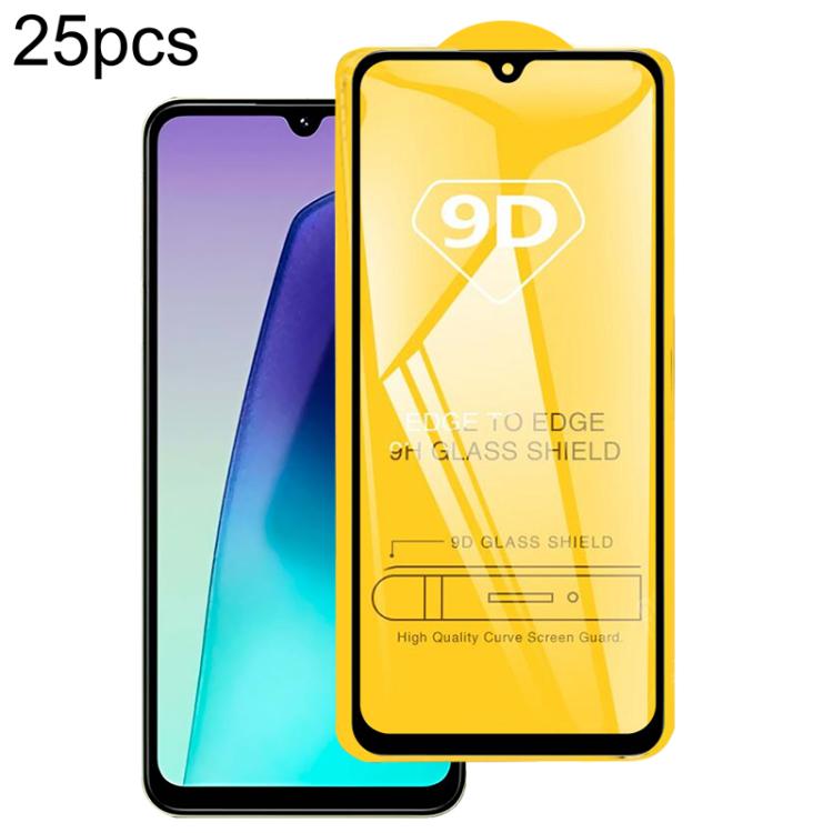 25pcs 9D Full Glue Screen Tempered Glass Film