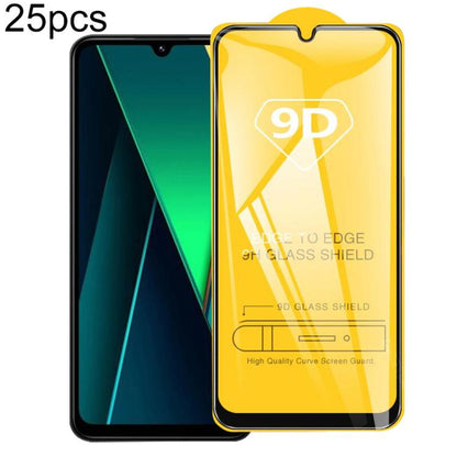 25pcs 9D Full Glue Screen Tempered Glass Film