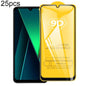 25pcs 9D Full Glue Screen Tempered Glass Film