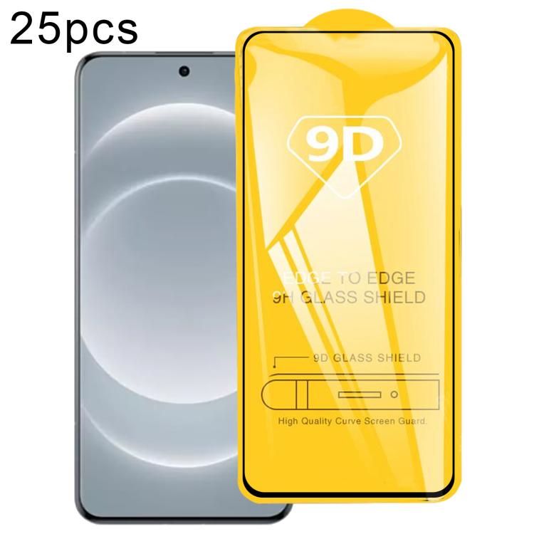 25pcs 9D Full Glue Screen Tempered Glass Film