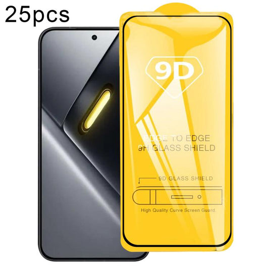 25pcs 9D Full Glue Screen Tempered Glass Film, For Xiaomi Poco X8 Pro Max 5G, For Xiaomi Poco X8 Pro 5G, For Redmi Turbo 5 Max 5G, For Redmi Turbo 5 5G, For Xiaomi Poco C85 5G, For Xiaomi Poco M7 4G 169mm, For Redmi Note 15R, For Xiaomi Poco M7 4G 171m...