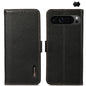 KHAZNEH Side-Magnetic Litchi Genuine Leather RFID Phone Case, For Google Pixel 11 Pro XL, For Google Pixel 11 Pro / 11, For Google Pixel 10a, For Google Pixel 9a, For Google Pixel 9 Pro, For Google Pixel 9