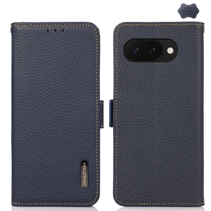 KHAZNEH Side-Magnetic Litchi Genuine Leather RFID Phone Case, For Google Pixel 11 Pro XL, For Google Pixel 11 Pro / 11, For Google Pixel 10a, For Google Pixel 9a, For Google Pixel 9 Pro, For Google Pixel 9