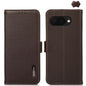 KHAZNEH Side-Magnetic Litchi Genuine Leather RFID Phone Case, For Google Pixel 11 Pro XL, For Google Pixel 11 Pro / 11, For Google Pixel 10a, For Google Pixel 9a, For Google Pixel 9 Pro, For Google Pixel 9