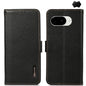 KHAZNEH Side-Magnetic Litchi Genuine Leather RFID Phone Case, For Google Pixel 11 Pro XL, For Google Pixel 11 Pro / 11, For Google Pixel 10a, For Google Pixel 9a, For Google Pixel 9 Pro, For Google Pixel 9