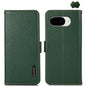 KHAZNEH Side-Magnetic Litchi Genuine Leather RFID Phone Case, For Google Pixel 11 Pro XL, For Google Pixel 11 Pro / 11, For Google Pixel 10a, For Google Pixel 9a, For Google Pixel 9 Pro, For Google Pixel 9