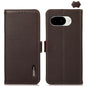 KHAZNEH Side-Magnetic Litchi Genuine Leather RFID Phone Case, For Google Pixel 11 Pro XL, For Google Pixel 11 Pro / 11, For Google Pixel 10a, For Google Pixel 9a, For Google Pixel 9 Pro, For Google Pixel 9