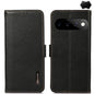 KHAZNEH Side-Magnetic Litchi Genuine Leather RFID Phone Case, For Google Pixel 11 Pro XL, For Google Pixel 11 Pro / 11, For Google Pixel 10a, For Google Pixel 9a, For Google Pixel 9 Pro, For Google Pixel 9