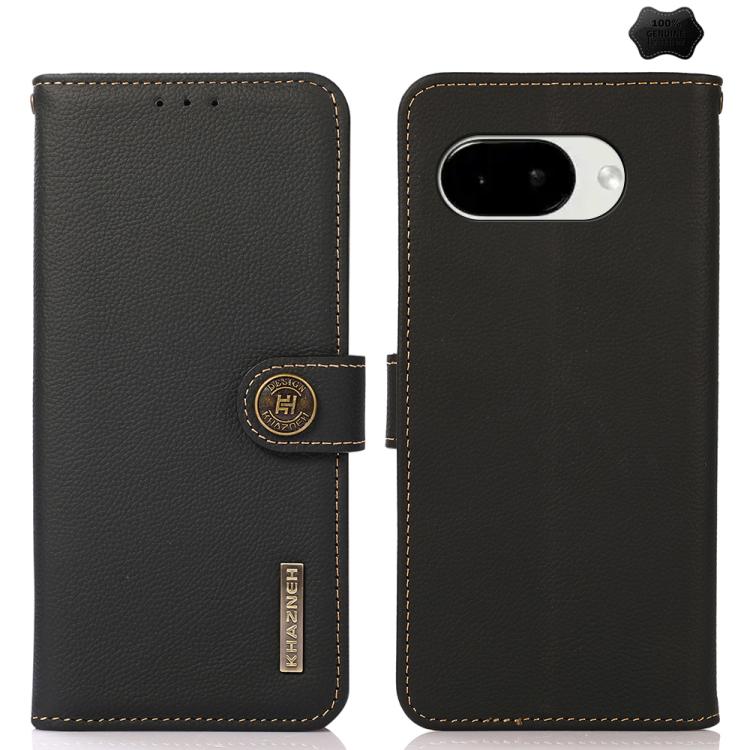 KHAZNEH Custer Genuine Leather RFID Phone Case, For Google Pixel 11 Pro XL, For Google Pixel 11, For Google Pixel 11 Pro, For Google Pixel 10a, For Google Pixel 9a, For Google Pixel 9 Pro, For Google Pixel 9, For Google Pixel 8a