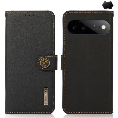 KHAZNEH Custer Genuine Leather RFID Phone Case, For Google Pixel 11 Pro XL, For Google Pixel 11, For Google Pixel 11 Pro, For Google Pixel 10a, For Google Pixel 9a, For Google Pixel 9 Pro, For Google Pixel 9, For Google Pixel 8a