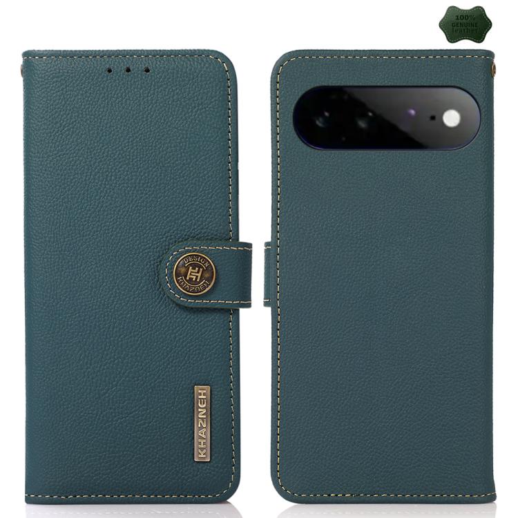 KHAZNEH Custer Genuine Leather RFID Phone Case, For Google Pixel 11 Pro XL, For Google Pixel 11, For Google Pixel 11 Pro, For Google Pixel 10a, For Google Pixel 9a, For Google Pixel 9 Pro, For Google Pixel 9, For Google Pixel 8a