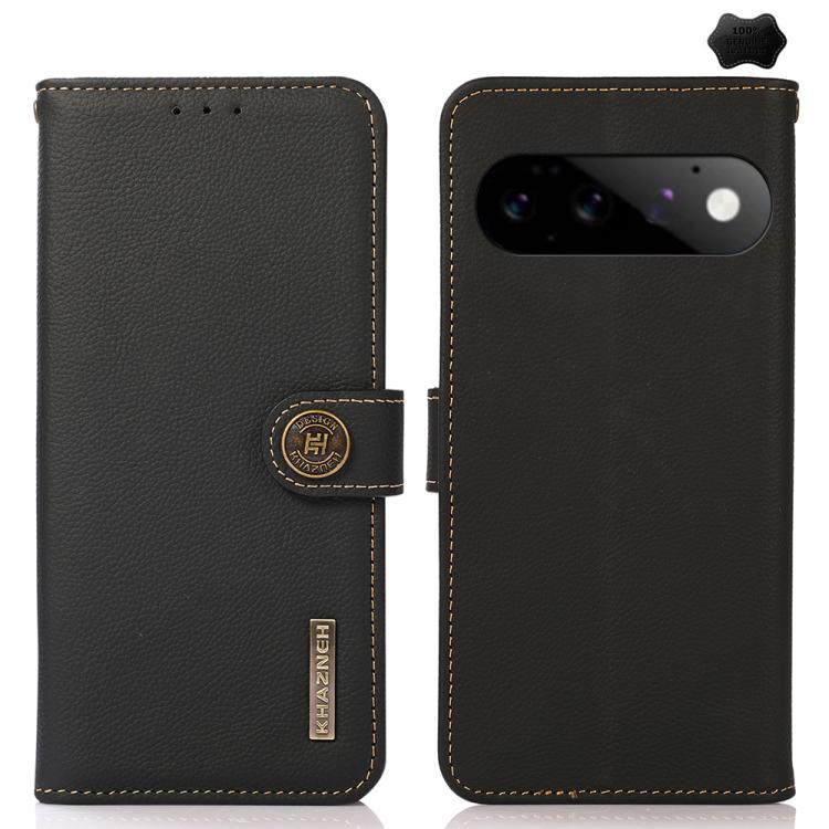 KHAZNEH Custer Genuine Leather RFID Phone Case, For Google Pixel 11 Pro XL, For Google Pixel 11, For Google Pixel 11 Pro, For Google Pixel 10a, For Google Pixel 9a, For Google Pixel 9 Pro, For Google Pixel 9, For Google Pixel 8a