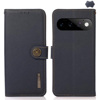 KHAZNEH Custer Genuine Leather RFID Phone Case, For Google Pixel 11 Pro XL, For Google Pixel 11, For Google Pixel 11 Pro, For Google Pixel 10a, For Google Pixel 9a, For Google Pixel 9 Pro, For Google Pixel 9, For Google Pixel 8a