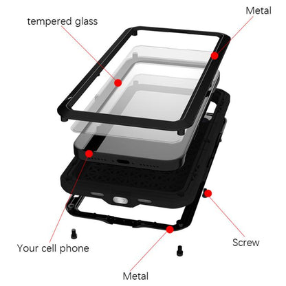 LOVE MEI Metal Shockproof Life Waterproof Dustproof Phone Case