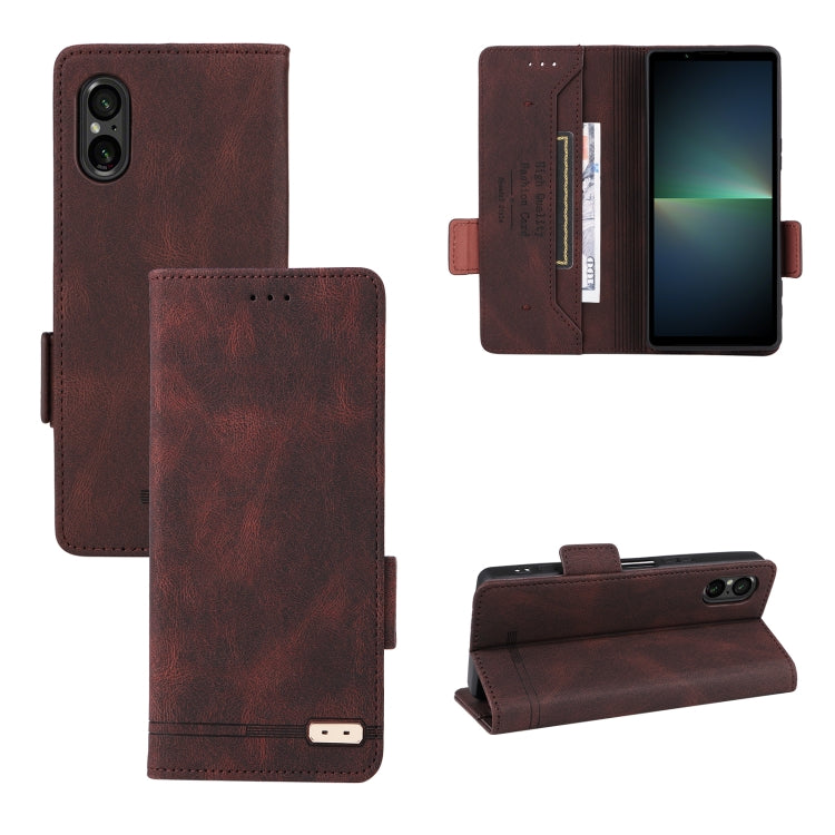 Magnetic Clasp Leather Phone Case, For Sony Xperia 10 VII, For Sony Xperia 10 VI 2024, For Sony Xperia 1 VI 2024, For Sony Xperia 5 V 2023