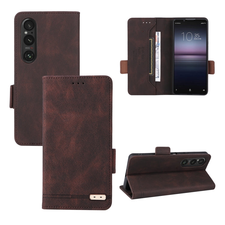 Magnetic Clasp Leather Phone Case, For Sony Xperia 10 VII, For Sony Xperia 10 VI 2024, For Sony Xperia 1 VI 2024, For Sony Xperia 5 V 2023