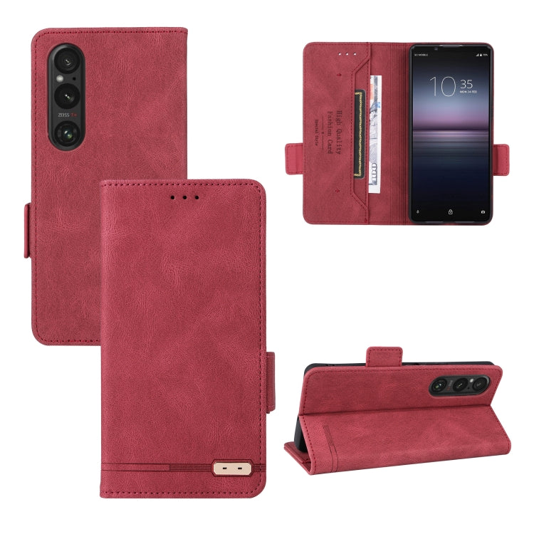 Magnetic Clasp Leather Phone Case, For Sony Xperia 10 VII, For Sony Xperia 10 VI 2024, For Sony Xperia 1 VI 2024, For Sony Xperia 5 V 2023