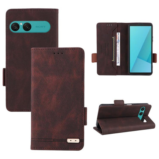 Magnetic Clasp Leather Phone Case, For Sony Xperia 10 VII, For Sony Xperia 10 VI 2024, For Sony Xperia 1 VI 2024, For Sony Xperia 5 V 2023