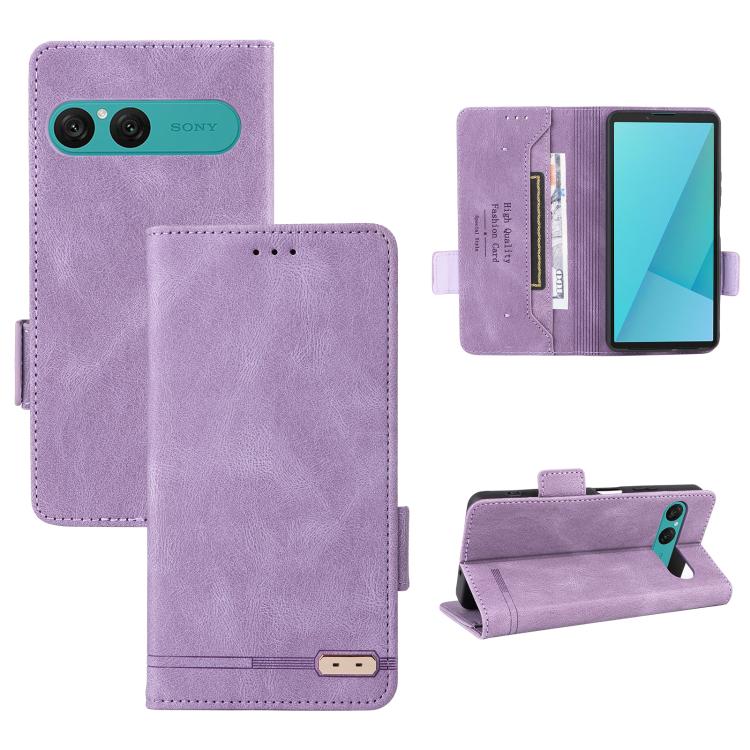 Magnetic Clasp Leather Phone Case, For Sony Xperia 10 VII, For Sony Xperia 10 VI 2024, For Sony Xperia 1 VI 2024, For Sony Xperia 5 V 2023