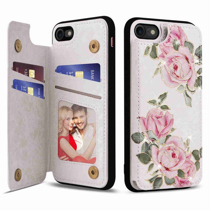 Printed Double Buckle RFID Anti-theft Phone Case, For iPhone 15, For iPhone 14 Plus, For iPhone 14, For iPhone 14 Pro, For iPhone 14 Pro Max, For iPhone SE 2022 / SE 2020