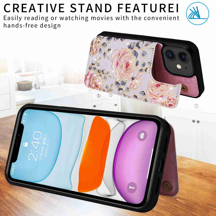 Printed Double Buckle RFID Anti-theft Phone Case, For iPhone 11, For iPhone 11 Pro, For iPhone XS / X, For iPhone XR, For iPhone XS Max, For iPhone 8 Plus / 7 Plus