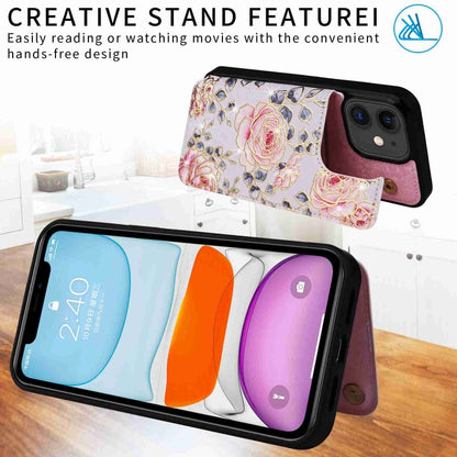 Printed Double Buckle RFID Anti-theft Phone Case, For iPhone 11, For iPhone 11 Pro, For iPhone XS / X, For iPhone XR, For iPhone XS Max, For iPhone 8 Plus / 7 Plus